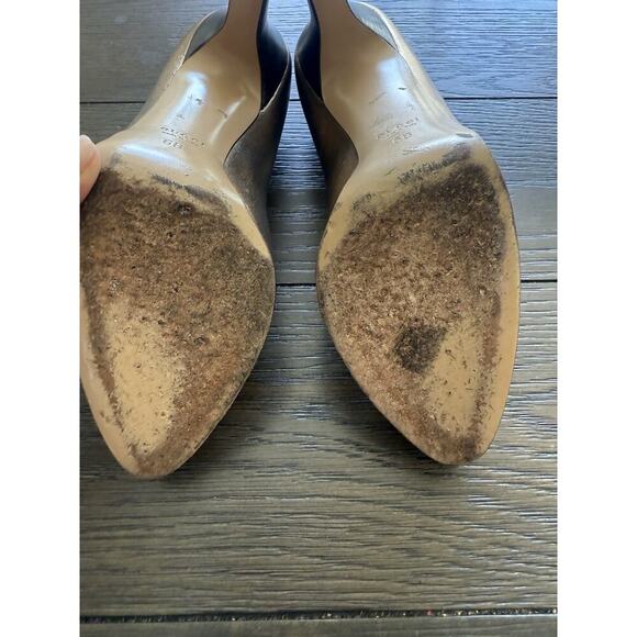 GUCCI ITALY Gunmetal Copper Gold platform shimmer classic pumps 6B Serial 171372 - Picture 6 of 11